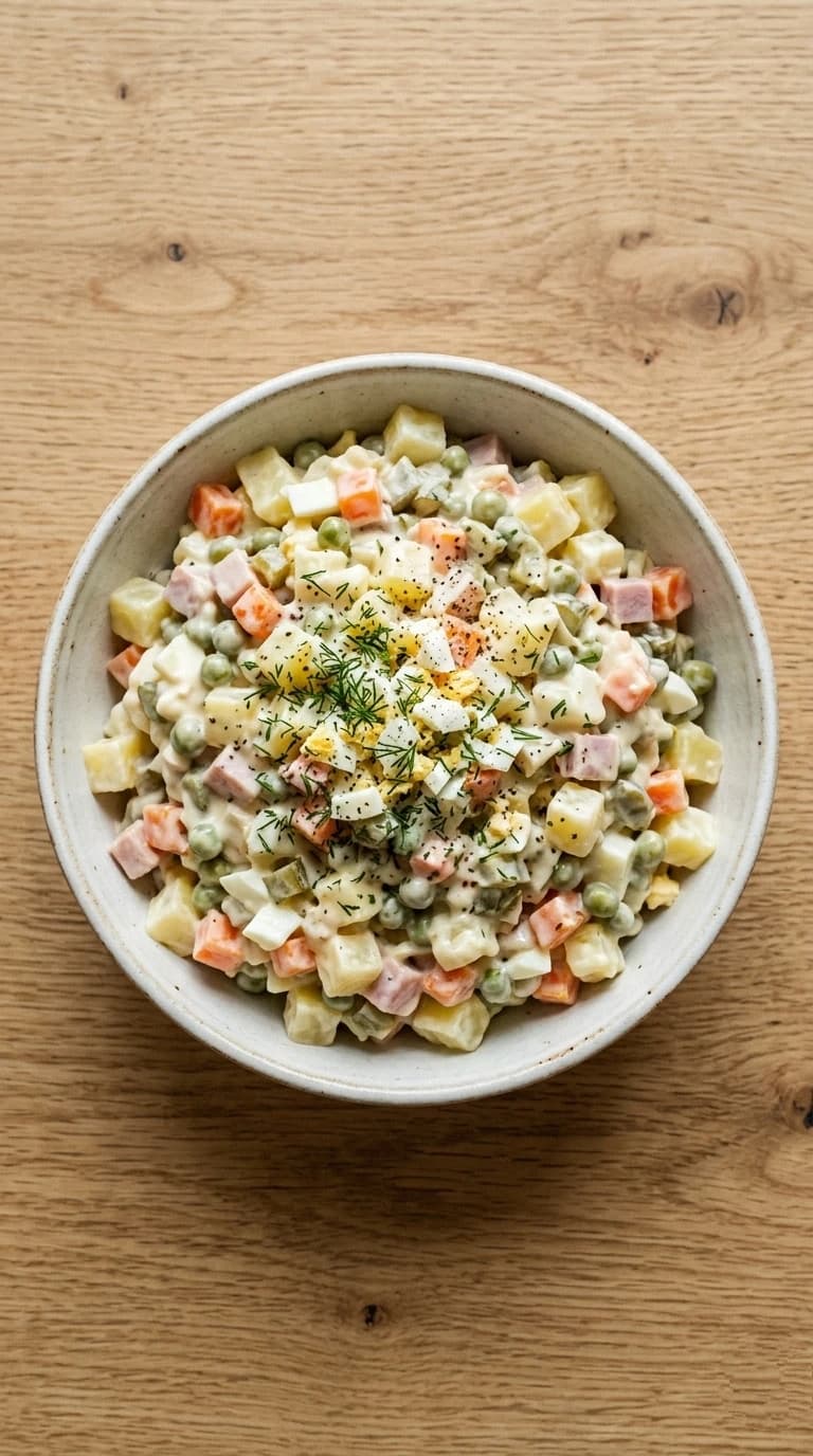 Evde Rus Salatası Nasıl Yapılır? Ev yapımı Rus salatası tarifi ve yapılışı için malzemeleri inceleyin.