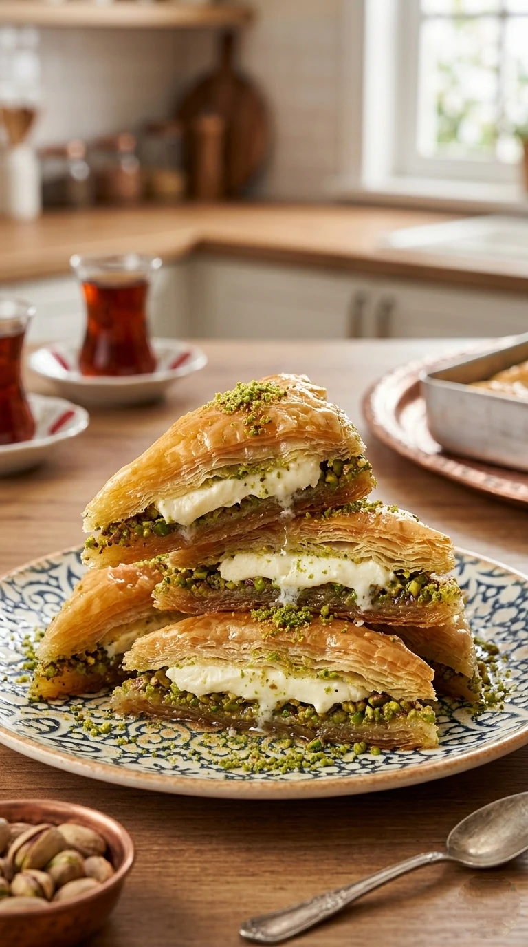 Kaymaklı Fıstıklı Baklava Tarifi Kaymaklı Fıstıklı Baklava Tarifi